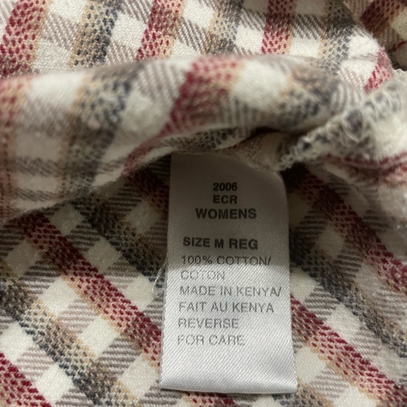 WOOLRICH Red and Gray Plaid Checkered Outdoors women's size M - Picture 6 of 7